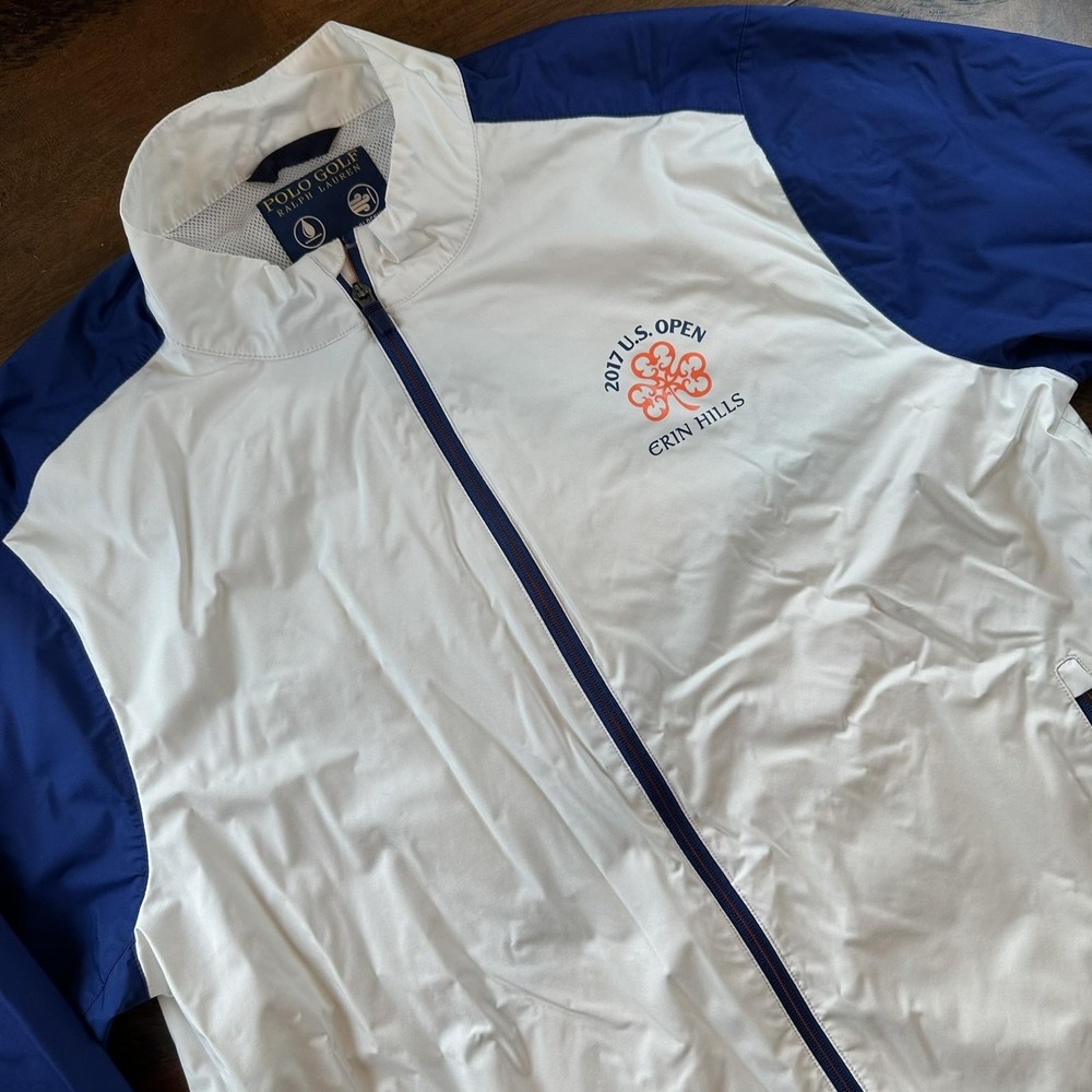 2017 U.S. Open Erin Hills Jacket Mens XL White Blue‎ Golf Polo Ralph Lauren